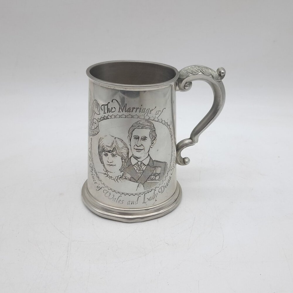 Pewter Mug Lady Diana and Prince Chrales Wedding